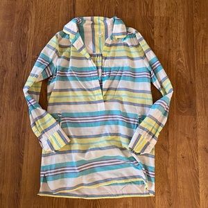 j crew striped cover up/tunic